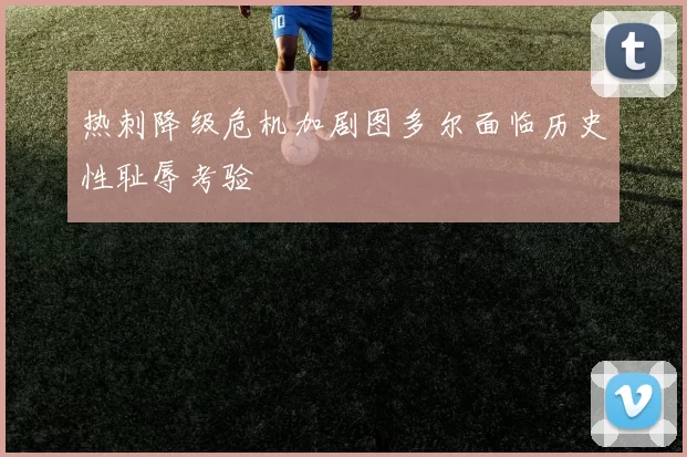 热刺降级危机加剧图多尔面临历史性耻辱考验